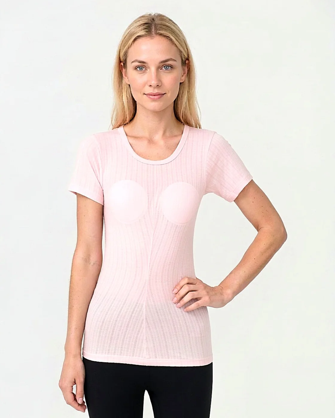 Ultralight short-sleeve top, pink